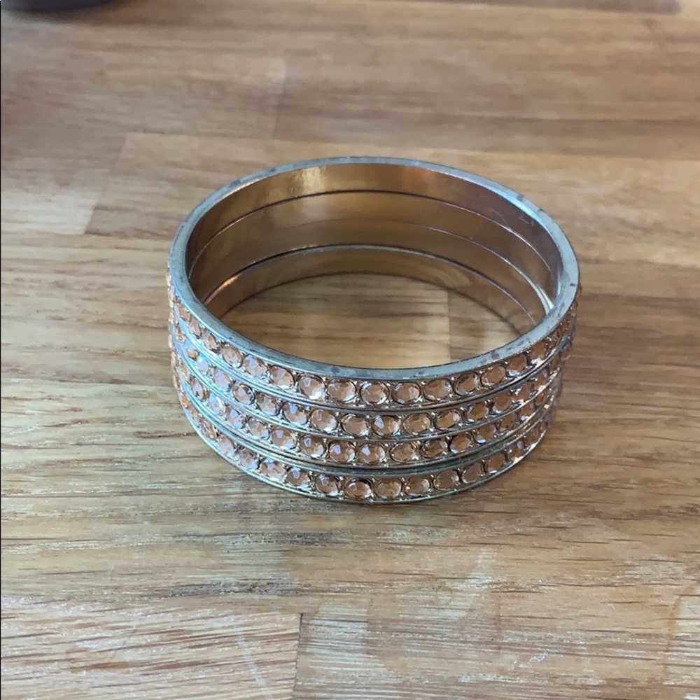 Rose gold bangles H and M
